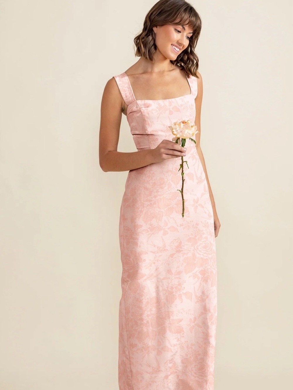LulaKate Garden Flora Primrose Pink Beckett Dress